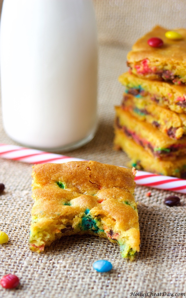 m&m-cookie-bars | HollysCheatDay.com