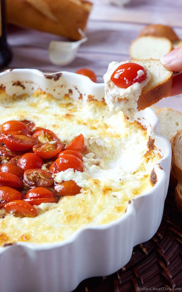 baked-goat-cheese-dip| HollysCheatDay.com