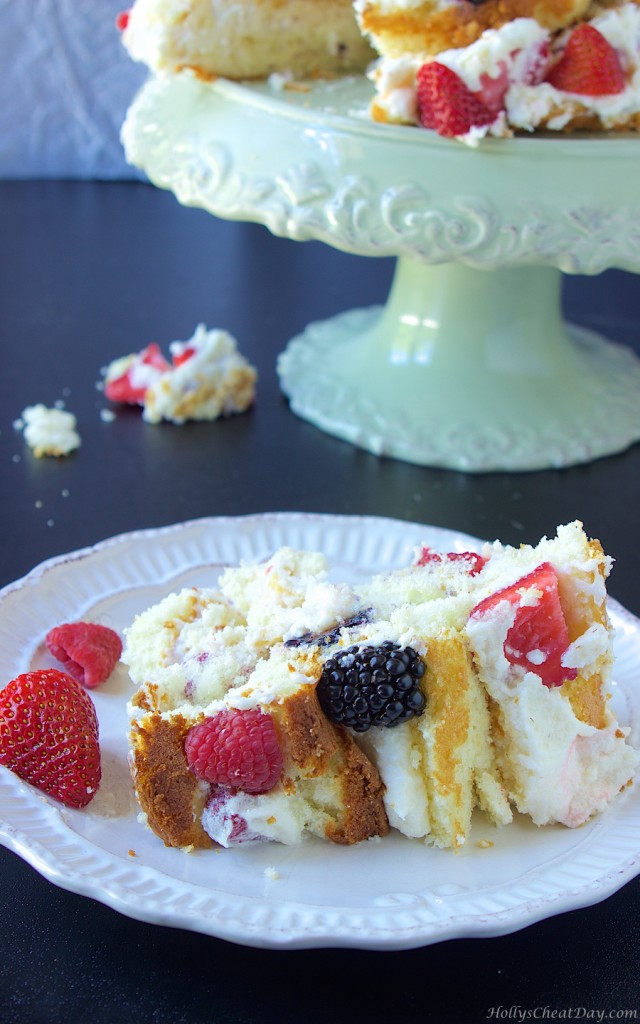 triple-berry-cake| HollysCheatDay.com