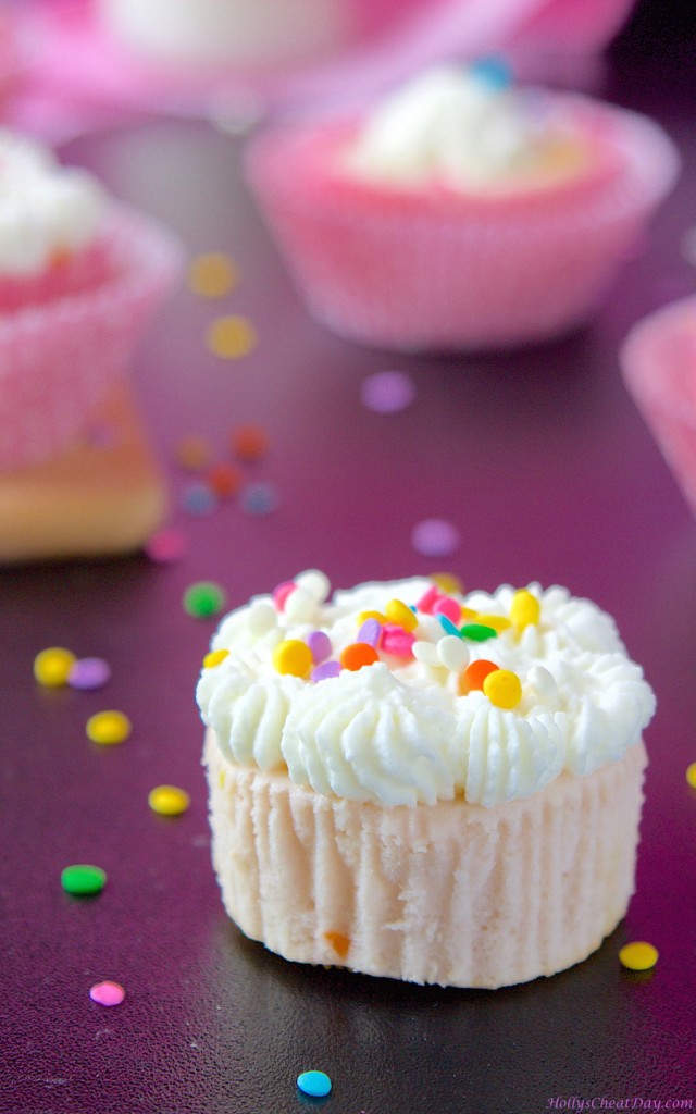 mini-funfetti-cheesecakes| HollysCheatDay.com