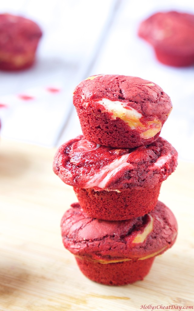 red-velvet-cheesecake-bites-stack| HollysCheatDay.com