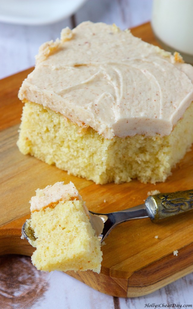 browned-butter-cake-with-browned-butter-frosting| HollysCheatDay.com
