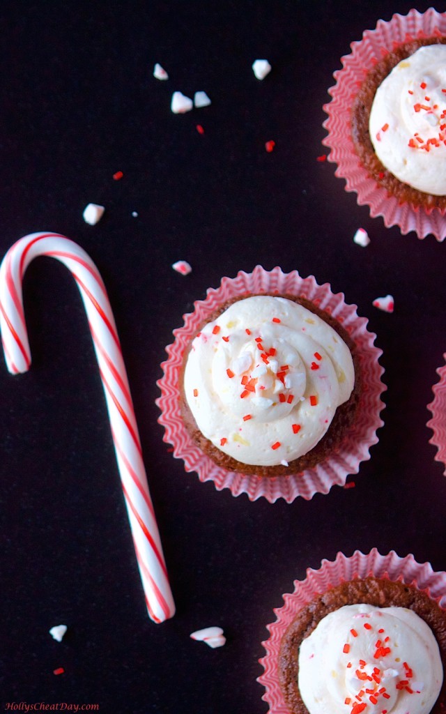 candy-cane-frosted-chocolate-cupcakes| HollysCheatDay.com