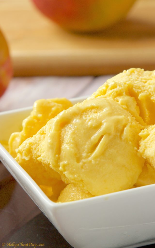 easy-mango-ice-cream| HollysCheatDay.com