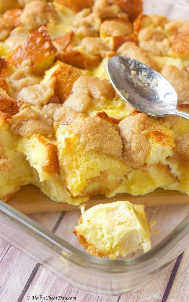 easy-french-toast-bread-pudding-ovh | HollysCheatDay.com
