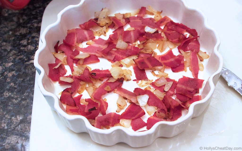 crustless-bacon-goat-cheese-quiche | HollysCheatDay.com