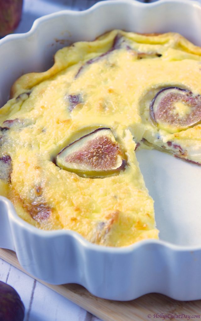 crustless-fig-bacon-quiche| HollysCheatDay.com