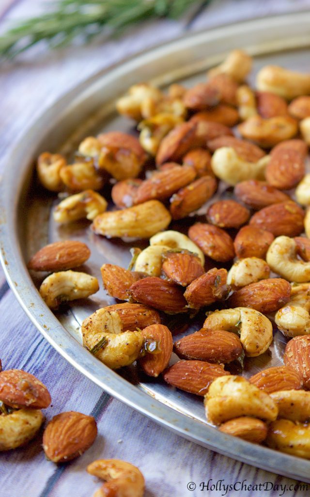 roasted-spicy-maple-rosemary-nuts | hollyscheatday-com