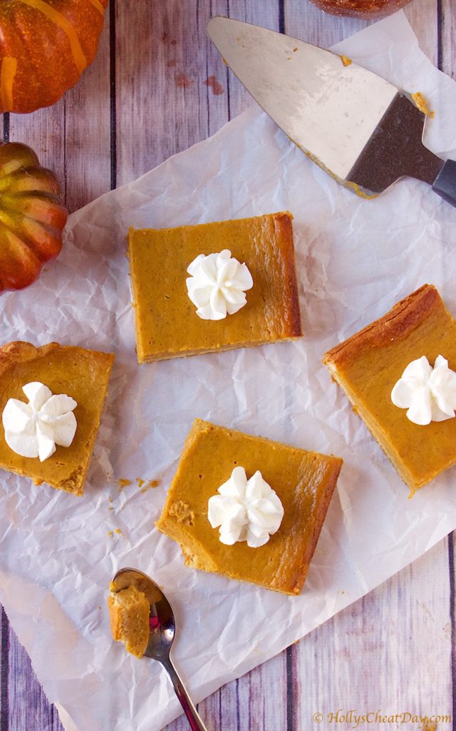 Easy-Pumpkin-Pie-Bars | HollysCheatDay.com